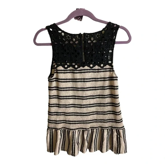 Free People FP Molly Cutout Ruffle Peplum Blouse - Picture 3 of 6